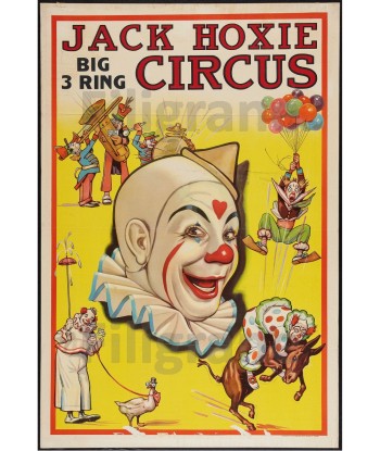 Jack HOXIE CIRCUS Rlbg POSTER/REPRODUCTION  d1 AFFICHE VINTAGE hantent personnes