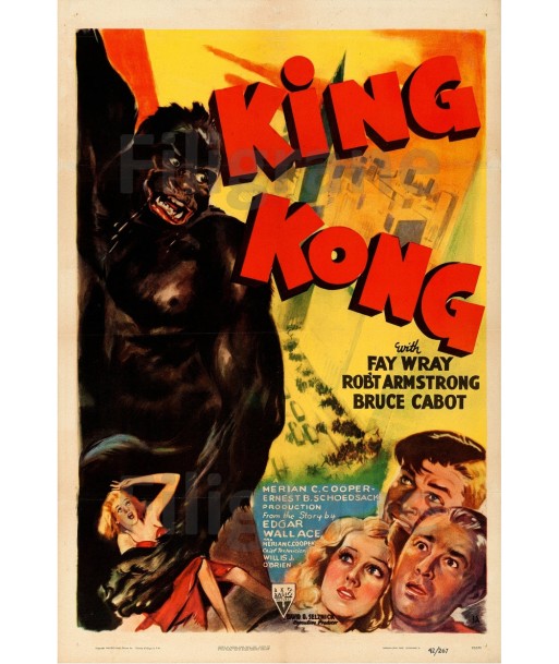 KING KONG FILM Rbyc POSTER/REPRODUCTION  d1 AFFICHE VINTAGE français