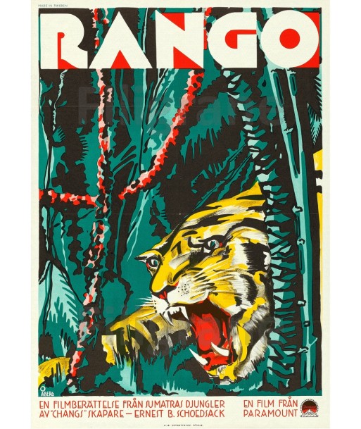 RANGO  FILM Rzlj POSTER/REPRODUCTION  d1 AFFICHE VINTAGE prix pour 