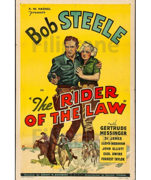 RIDER of the LAW  FILM Razy POSTER/REPRODUCTION  d1 AFFICHE VINTAGE pas cher