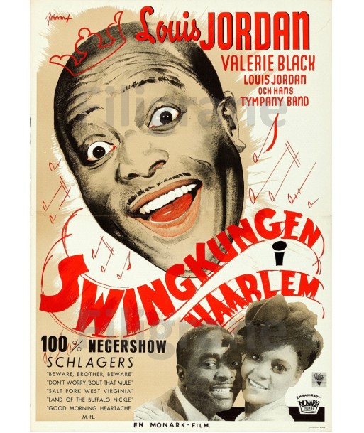 SWINGKUNGEN HAARLEM FILM Rfhf POSTER/REPRODUCTION  d1 AFFICHE VINTAGE online