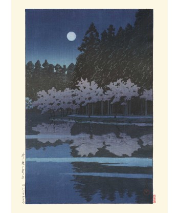 Nuit de printemps à Inokashira de Hasui Kawase | Reproduction Fine Art sur le site 