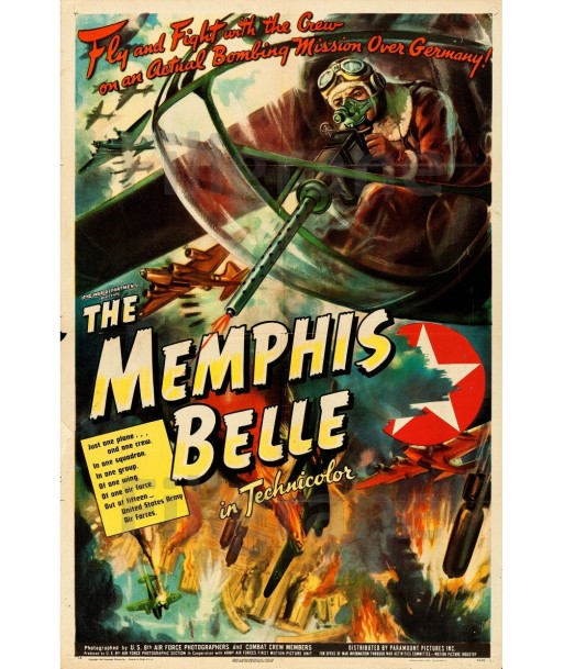 The MEMPHIS BELL  FILM Rnif POSTER/REPRODUCTION  d1 AFFICHE VINTAGE ou a consommer sur place