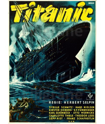 TITANIC  FILM Reqf POSTER/REPRODUCTION  d1 AFFICHE VINTAGE Les magasins à Paris