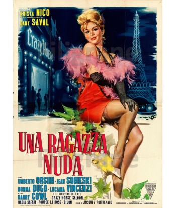 FILM Una RAGGAZZA NUDA Rppm POSTER/REPRODUCTION  d1 AFFICHE VINTAGE Paris Déstockage Promo