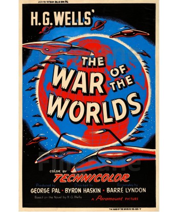 WAR of the WORLDS  FILM Rcxo POSTER/REPRODUCTION  d1 AFFICHE VINTAGE france