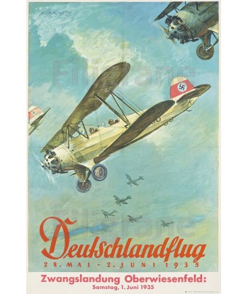 AIRLINES DEUTSCHLANDFLUG 1935 Rgrs-POSTER/REPRODUCTION  d1 AFFICHE VINTAGE du meilleur 