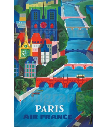 AIRLINES PARIS Rucc-POSTER/REPRODUCTION  d1 AFFICHE VINTAGE Toutes les collections ici