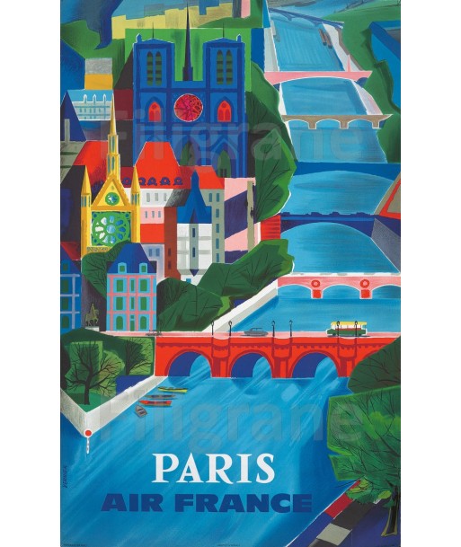 AIRLINES PARIS Rucc-POSTER/REPRODUCTION  d1 AFFICHE VINTAGE Toutes les collections ici