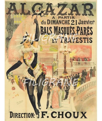 ALCAZAR CABARET Rdgu-POSTER/REPRODUCTION  d1 AFFICHE VINTAGE Vous souhaitez 