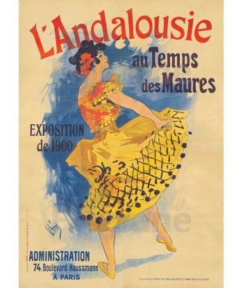 ANDALOUSIE EXPO 1900 Rfwh-POSTER/REPRODUCTION  d1 AFFICHE VINTAGE Les magasins à Paris