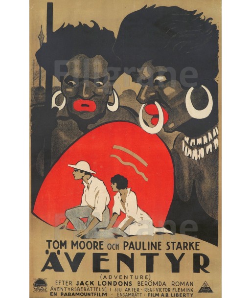 ÄVENTYR FILM Rzbw-POSTER/REPRODUCTION  d1 AFFICHE VINTAGE Faites des économies