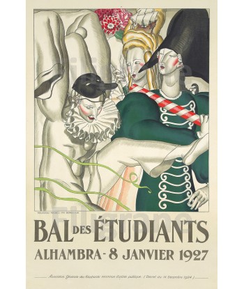 BAL éTUDIANTS 1927 Rgvd-POSTER/REPRODUCTION  d1 AFFICHE VINTAGE livraison gratuite