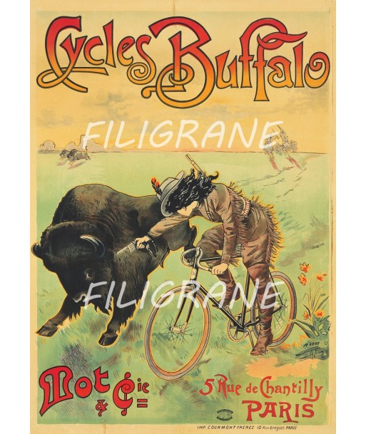 BUFFALO VéLO/CYCLES Rysl-POSTER/REPRODUCTION  d1 AFFICHE VINTAGE outlet