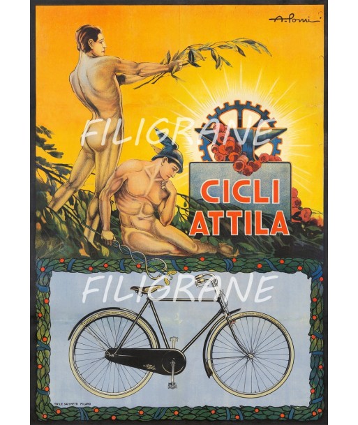 CICLI ATTILA VéLO/CYCLES Reta-POSTER/REPRODUCTION  d1 AFFICHE VINTAGE les ligaments