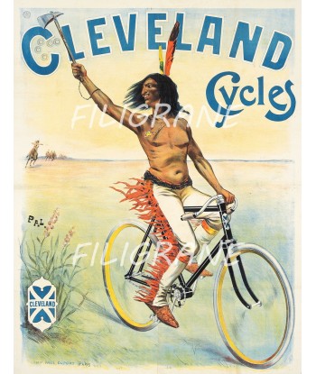 CLEVELAND VéLO/CYCLES Rxcb-POSTER/REPRODUCTION  d1 AFFICHE VINTAGE votre