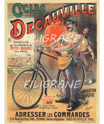 DECAUVILLE VéLO/CYCLES Rlqk-POSTER/REPRODUCTION  d1 AFFICHE VINTAGE Comment ça marche