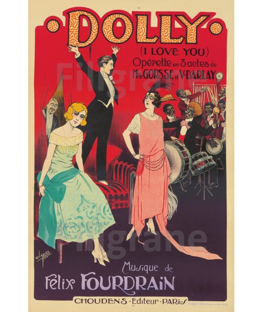 DOLLY OpéRETTE Rpia-POSTER/REPRODUCTION  d1 AFFICHE VINTAGE français