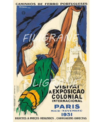 EXPO COLONIALE PARIS 1931 Rzsj-POSTER/REPRODUCTION  d1 AFFICHE VINTAGE le des métaux précieux