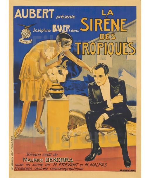 FILM LA SIRèNE des TROPIQUES Rzdk-POSTER/REPRODUCTION  d1 AFFICHE VINTAGE pas cher 