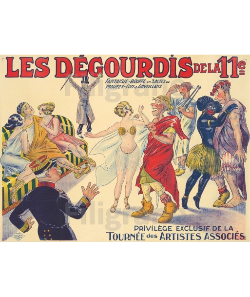 FILM LES DéGOURDIS de la 11e Rvdm-POSTER/REPRODUCTION  d1 AFFICHE VINTAGE est présent 