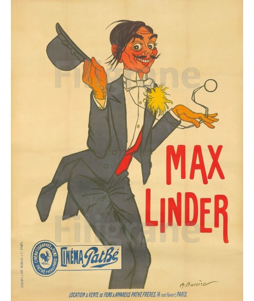 FILM MAX LINDER Rxry-POSTER/REPRODUCTION  d1 AFFICHE VINTAGE sur le site 