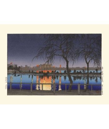 Nuit à Shinobazu de Hasui Kawase | Reproduction Fine Art Véritable concentré