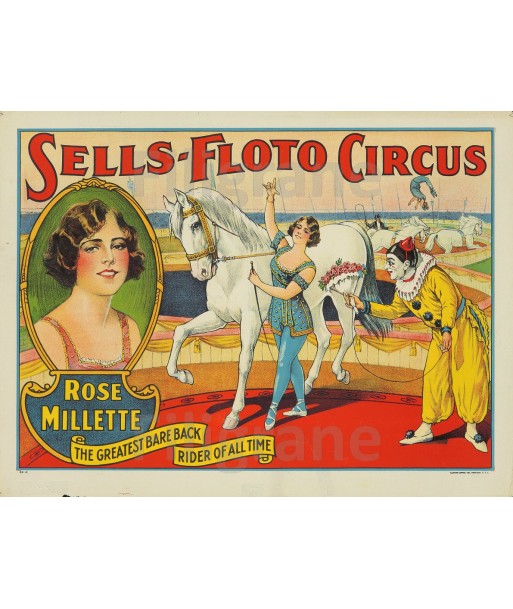 FLOTO CIRCUS Riik-POSTER/REPRODUCTION  d1 AFFICHE VINTAGE d'Europe débarque