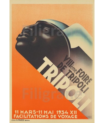 FOIRE TRIPOLI 1934 Rlxl-POSTER/REPRODUCTION  d1 AFFICHE VINTAGE pas chere