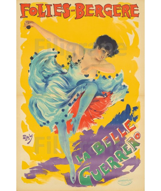 FOLIES BERGèRE CABARET Rfxb-POSTER/REPRODUCTION  d1 AFFICHE VINTAGE En savoir plus