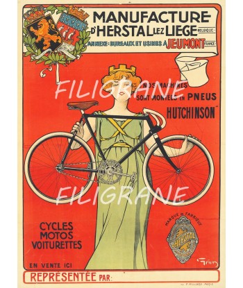 HERSTAL VéLO/CYCLES Rihg-POSTER/REPRODUCTION  d1 AFFICHE VINTAGE en linge