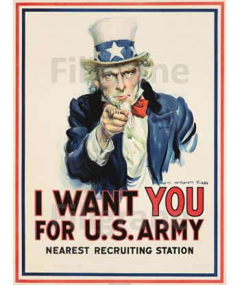 I WANT YOU for US ARMY Rtbr-POSTER/REPRODUCTION  d1 AFFICHE VINTAGE En savoir plus