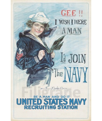 JOIN the NAVY US ARMY Rrnd-POSTER/REPRODUCTION  d1 AFFICHE VINTAGE online