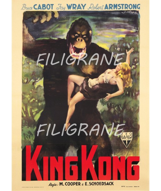 KING KONG FILM Rfpn-POSTER/REPRODUCTION  d1 AFFICHE VINTAGE destockage