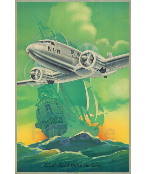 KLM AIRLINES Rsmk-POSTER/REPRODUCTION  d1 AFFICHE VINTAGE votre