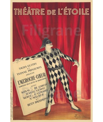 L'ACCROCHE COEUR ThéATRE Rgef-POSTER/REPRODUCTION  d1 AFFICHE VINTAGE est présent 