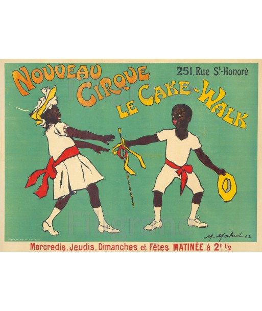 LE CAKE WALK CIRQUE Rifj-POSTER/REPRODUCTION  d1 AFFICHE VINTAGE de l' environnement