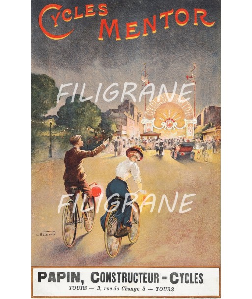 MENTOR VéLO/CYCLES Rphe-POSTER/REPRODUCTION  d1 AFFICHE VINTAGE pas cher 