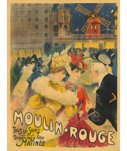 MOULIN ROUGE CABARET Rybh-POSTER/REPRODUCTION  d1 AFFICHE VINTAGE basket pas cher