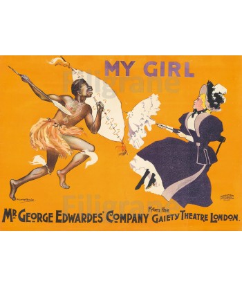 MY GIRL ThéATRE Rsbm-POSTER/REPRODUCTION  d1 AFFICHE VINTAGE online