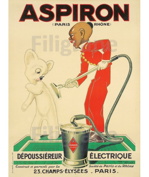 PUB ASPIRON ASPIRATEUR Rwel-POSTER/REPRODUCTION  d1 AFFICHE VINTAGE Amélioration de cerveau avec