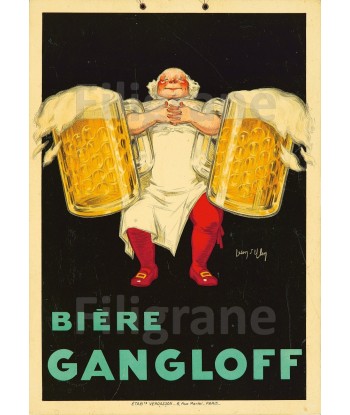 PUB BièRE GANGLOFF Rels-POSTER/REPRODUCTION  d1 AFFICHE VINTAGE le concept de la Pate a emporter 