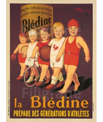 PUB BléDINE Rvcc-POSTER/REPRODUCTION  d1 AFFICHE VINTAGE offre 