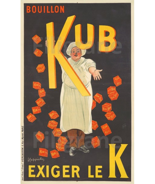 PUB BOUILLON KUB Ruvy-POSTER/REPRODUCTION  d1 AFFICHE VINTAGE chez Cornerstreet bien 