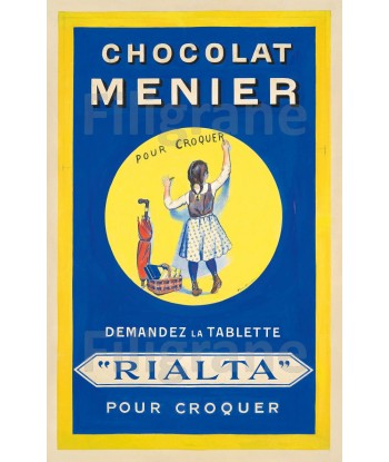 PUB CHOCOLAT MENIER Rfrv-POSTER/REPRODUCTION  d1 AFFICHE VINTAGE plus qu'un jeu 