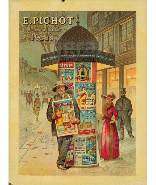 PUB E. PICHOT IMPRIMEUR Rbgg-POSTER/REPRODUCTION  d1 AFFICHE VINTAGE pas cher