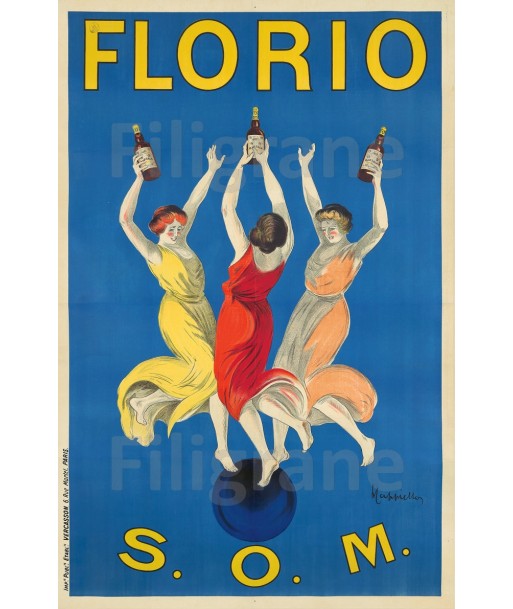 PUB FLORIO ApéRITIF Rlfr-POSTER/REPRODUCTION  d1 AFFICHE VINTAGE suggérées chez