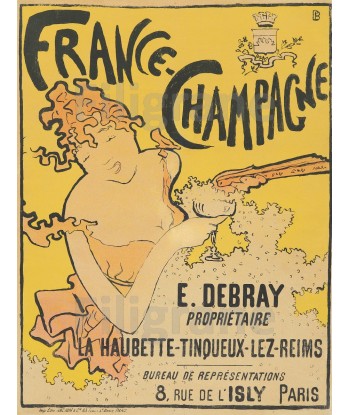 PUB FRANCE CHAMPAGNE E. DEBRAY Rkyd-POSTER/REPRODUCTION  d1 AFFICHE VINTAGE En savoir plus