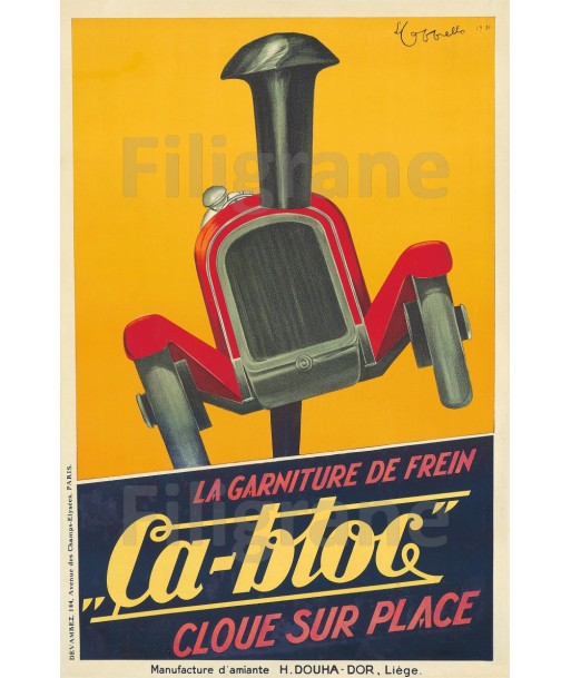 PUB FREIN çA BLOC Rvau-POSTER/REPRODUCTION  d1 AFFICHE VINTAGE prix pour 