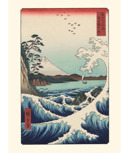 La baie de Suruga, Les trente-six vues du Mont Fuji de Hiroshige | Reproduction Fine Art sélection de produits